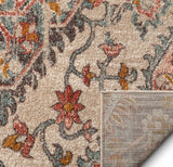 Adeline Bohemian Vintage Medallion Soft Blush Multicolor Area Rug