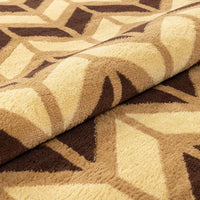 Miami Bourban Chevron Gold Modern Area Rug