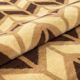 Miami Bourban Chevron Gold Modern Area Rug