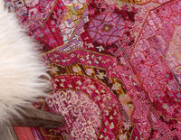 Baracoa Collection Bright Tones Vintage Traditional Pink Area Rug