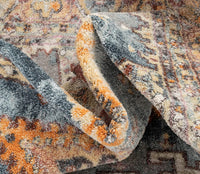 Roslind Bohemian Vintage Pastel Oriental Medallion Pattern Area Rug