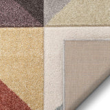 Plano Soft Pastel Multi Color Triangle Boxes & Squares Geometric Area Rug