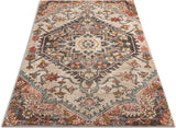 Adeline Bohemian Vintage Medallion Soft Blush Multicolor Area Rug