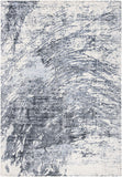 Mirage Collection MIR756M Handmade Modern Abstract Viscose Area Rug Blue / Ivory