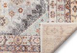 Vera Vintage Grey Tribal Diamond Medallion Pattern Area Rug