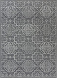 Talson Grey Geometric Tilework Pattern Area Rug