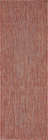Casual Transitional Indoor Outdoor Flatweave Rust Red Area Rug