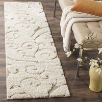 Premium Swirl Thick Plush Cream Beige Shag Rug