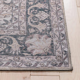 Mareva Machine Washable Burgundy Red Vintage Oriental Medallion Area Rug