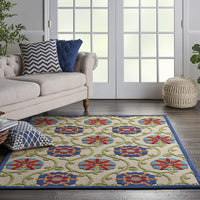 Aloha Blue Multi-color Indoor Outdoor Area Rug