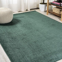 Haze Solid Low-Pile Red Soft Area Rug