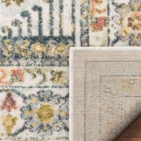 Novalie Ivory Patchwork Bohemian Medallion Pattern Area Rug