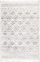 nuloom Ansley Soft Lattice Textured Tassel Area Rug Beige