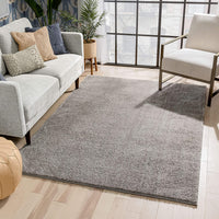 Ciel Light Grey Ultra-Soft Multi-Textured Shimmer Pile Area Rug