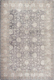 Sofia Collection Vintage Oriental Distressed Soft Area Rug Light Grey / Beige