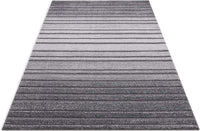 k Grey Geometric Stripes Pattern Area Rug