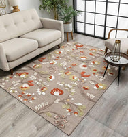 Well Woven Darla Floral Beige Indoor/Outdoor Area Rug