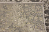 Botanical Collection Floral Abstract Transitional Indoor Outdoor Flatweave Gray/Light Gray Area Rug