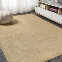 Haze Solid Low-Pile Red Soft Area Rug