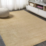 Haze Solid Low-Pile Red Soft Area Rug