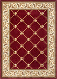 Timeless Fleur De Lis Red Formal Area Rug