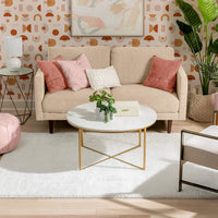 Ciel Ivory Ultra-Soft Multi-Textured Shimmer Pile Area Rug