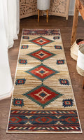 Lizette Cream Traditional Medallion Area Rug