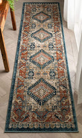 Kete Rust Red Tribal Medallion Area Rug