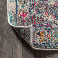 Bohemian FLAIR Boho Vintage Faded Navy/Cream Soft Area Rug