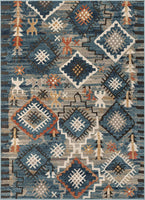 Laci Blue Moroccan Tribal Area Rug