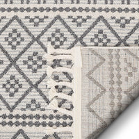 Ventova Grey Tribal Geometric Runner Rug