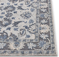 Jenner Grey Oriental Floral Pattern Area Rug