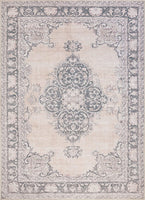 Mareva Machine Washable Burgundy Red Vintage Oriental Medallion Area Rug