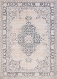 Mareva Machine Washable Burgundy Red Vintage Oriental Medallion Area Rug