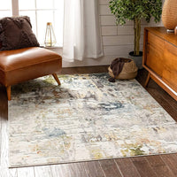 Azura Multi Abstract Distressed Pattern Runner Rug