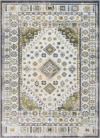 Aryn Green Tribal Medallion Pattern Area Rug