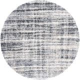 Fontana Shag Collection  Modern Thick Area Rug Grey / Ivory