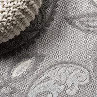 Julien Paisley High-Low Soft Area Rug Indoor Blue/Light Gray