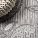 Julien Paisley High-Low Soft Area Rug Indoor Blue/Light Gray