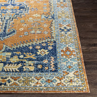 Darya Outdoor Medallion Soft Area Rug Orange/Navy
