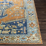 Darya Outdoor Medallion Soft Area Rug Orange/Navy