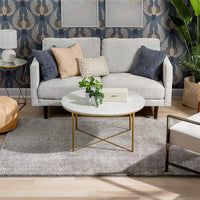 Ciel Light Grey Ultra-Soft Multi-Textured Shimmer Pile Area Rug