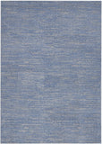 Solid Contemporary Blue/Grey Indoor/Outdoor Area Rug