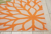 Floral Indoor/Outdoor Red Multi-color Area Rug