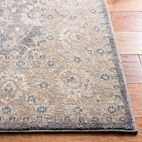 Sofia Collection Vintage Oriental Distressed Soft Area Rug Light Grey / Beige