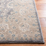 Sofia Collection Vintage Oriental Distressed Soft Area Rug Light Grey / Beige