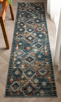 Laci Blue Moroccan Tribal Area Rug