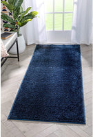 Ciel Indigo Blue Ultra-Soft Multi-Textured Shimmer Pile Area Rug