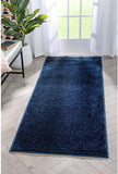 Ciel Indigo Blue Ultra-Soft Multi-Textured Shimmer Pile Area Rug