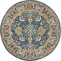 Antiquity Collection Handmade Traditional Oriental Premium Wool Area Rug Dark Blue / Multi